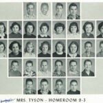 1960 Homeroom 9-3, Mrs. Tyson. 3- 4th Sandy Tabor, 6th Janice Vaughn 5- 1st Danny Allen, 4th Dennis Allen. 1960 Homeroom 9-3, Mrs. Tyson