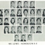 1960 Homeroom 9-6, Mr. Lowe. 3-1st Nancy Conley, 2nd Martha Frye 4- 5th Jim Wagner. 1960 Homeroom 9-6, Mr. Lowe