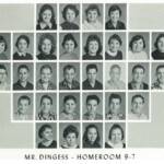 1960 Homeroom 9-7, Mr. Dingess. 1-1st Phyllis Keathley, 2nd Faye Moore. 2-4th Ruby Sue Elkins, 3-2nd Kenneth Hopkins. 1960 Homeroom 9-7, Mr. Dingess