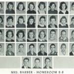1960 Homeroom 9-8, Mrs. Barber. 2- 2nd- Lilly Bryant, 3rd Carolyn Crabtree, 4th Patty Richardson, 8th Jo Sheen 3- 5th Linda Harless, 8th Earl Fowler 4- 5th Richard Greene, 6th Bob Szakal, 8th Alex Nagy. 1960 Homeroom 9-8, Mrs. Barber