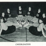 1960 Logan East Junior High Cheerleaders. 1st, Susan Tinsley, 2nd Stephanie Sorrent, 3rd Joyce Lancaster, 4th Ruth Pennngton, 5th Joyce Frye, 6th Jeanne Miller, 7th Francey Wilson, 8th Patty Richardson. 1960 Logan East Junior High Cheerleaders