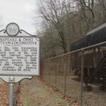 2755 Steam Locomotive Marker at Chief Logan State Park. 2755 Steam Locomotive Marker