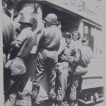 319 Medical on leave in Paris - hanging on local transportation WWII photos of Steve Tarkany, Logan County, WV