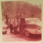 April 1958 Ronnie and Bob Szakal and and Bob Piros at Cherry Tree, Logan County, WV