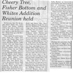 Logan Banner clipping.  Image 41679. Cherry Tree, Fisher Bottom and Whites Addition Reunion, Logan County, WV