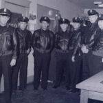 City of Logan, WV Police Dept., 1960. L-R, Hugo Evans (Police Chief); 3rd, George Farmer; far right on the end, Paul R. Wellman Sr. Photo courtesy of Brad Johnson. If you can name any of the others, please leave a comment and reference photo 113461. City of Logan, WV Police Dept., 1960.