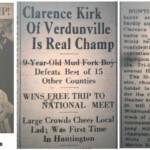 Clarence Kirk Wins 1938 Tri-State Marble Championship. Logan Banner clipping courtesy of Dwight Williamson. Clarence Kirk win 1938 Marble Championship