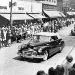 Downtown parade, 1950s Logan, WV courtesy of Dwight Williamson. Image 1693. Downtown parade, 1950s Logan, WV