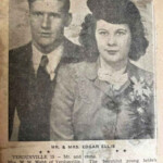 Edgar and Barbara Webb Ellis marriage clipping courtesy of Sheila R. Riddle. 11561 Edgar and Barbara Webb Ellis marriage clipping, Logan, WV