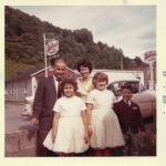 George Taylor Family -George, Evelyn, Elizabeth, Sandra & Billy June 1963, Cherry Tree. (411963) George Taylor Family -George, Evelyn, Elizabeth, Sandra & Billy Jun 1963, Cherry Tree, Logan County, WV