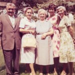 Toney &amp; Thelma (Barath) Dress, Helen Barath, Audrey (Augustine) Cimaglia, and Elizabeth (Barath) Augustine Kneeland