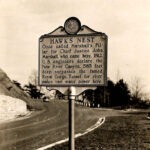 Hawks Nest State Park, WV postcard. <a href="https://wvexplorer.com/2025/08/24/hawks-nest-disaster-cemetery-wv/">Read about the Hawks Nest tunnel disaster</a> Hawks Nest State Park, WV postcard