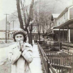 Jean Caldwell Herman on Front Street courtesy of Betty Perry McCarthy. Jean Caldwell Herman on Front Street, Omar, WV