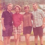 Lawrence Yeager Jr and wife Peggy (nee Hale) Yeager, Audrey (nee Augustine) &amp; husband Mike Cimaglia, Jr. in July 1964.