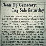 Clipping courtesy of Brandon Ray Kirk. Logan Cemetery Clean Up, Logan Banner, 9 August 1927