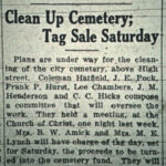Clipping courtesy of Brandon Ray Kirk. Logan Cemetery Clean Up, Logan Banner, 9 August 1927