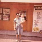 Photo courtesy of William Erlewine. The Nava-Jo Drive-in was at Stollings and was owned by Danny Harrison. This is Sarah Prater Pack and she was the manager. The boy is John Scalf, her grandson. Nava-Jo, Logan County, WV