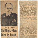 T/Sgt. H. E. Kazee from Stollings, WV killed in France.
