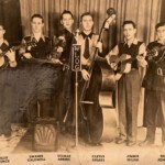 WLOG Radio Station, Logan, WV - Billie Spence, Swanee Caldwell, Demar Adkins, Cletus Spears, Jimmie Milam, and Bobby Johnson. Courtesy of Mike Robinson.