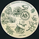 West Virginia Centennial Plate, Made by Homer Laughlin, Newell, WV West Virginia Centennial Plate