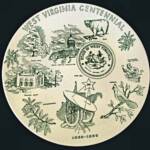 West Virginia Centennial Plate, Made by Homer Laughlin, Newell, WV West Virginia Centennial Plate