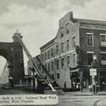 Wheeling, WV suspension bridge built in 1848 Wheeling, WV suspension bridge built in 1848