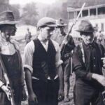 Miners at Blair giving up their guns at Blair after the Battle of Blair Mt. <br />Photo courtesy of Kenny King via Emmett Ray Adkins. Battle of Blair Mountain