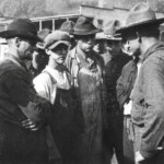 Miners at Blair giving up their guns at Blair after the Battle of Blair Mt. <br />Photo courtesy of Kenny King via Emmett Ray Adkins. Battle of Blair Mountain