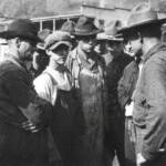 Miners at Blair giving up their guns at Blair after the Battle of Blair Mt. <br />Photo courtesy of Kenny King via Emmett Ray Adkins. Battle of Blair Mountain