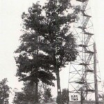 Blair Mountain Fire Tower courtesy of Judith (Burgess) Cassie. Blair Mountain Fire Tower, Logan County, WV