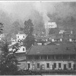 Blair, WV view of church house (bottom) and area below methodest church on the hill Courtesy of Emmett Ray Adkins. Blair, WV