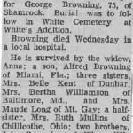 Logan Banner, May 6, 1967 obit for George Browning