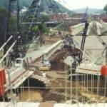 The building of the new bridge is ahead of schedule and may be open by December. Building New Bridge