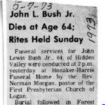 John L. Bush Jr. (7-May-1974)
