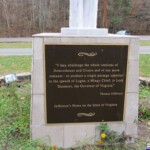 Chief Logan Statue plaque
