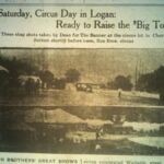 Circus Day at Cherry Tree, Logan Banner, May 8, 1914. Clipping courtesy of Brandon Ray Kirk. Logan Banner, May 8, 1914