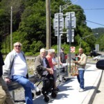 Tommy Greene, Thurmon Dillow, Cuba Gore, Rosalee Gore, Richard Todd and (right) Lawrence Browning. danny-m-greene-bridge-19