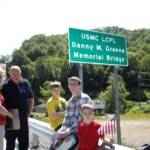 Regina (daughter), Jerry Greene and Danny's grandsons, Logan (12), Ethan (15) and Nathan (6). danny-m-greene-bridge-25