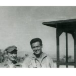 David O. Ryan with actor Robert Ryan during making of Flying Leathernecks