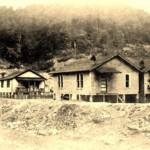 Cherry Tree view from Fisher Bottom courtesy of Cora Sloan Harrison. Fisher Bottom was located between the two bridges at Cherry Tree and Mt. Gay where the Mt. Gay Blvd. Bridge is today. It was all torn down when the boulevard was built in 1956. Cherry Tree view from Fisher Bottom