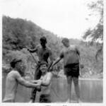 Summer 1965 at Man<br />
Front: Danny Greene and Frank Thompson, Back: Larry Nelson and Jerry Greene Summer 1965