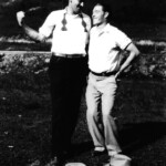 Johnny Jones and friend at Monitor Ball Park -1927. Logan County, WV