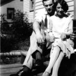 Johnny Jones and Elizabeth Taylor (engaged) -1927 - back steps of the Scott Taylor home. Johnny Jones and Elizabeth Taylor (engaged) -1927 - back steps of the Scott Taylor home.