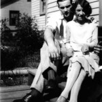 Johnny Jones and Elizabeth Taylor (engaged) -1927 - back steps of the Scott Taylor home. Johnny Jones and Elizabeth Taylor (engaged) -1927 - back steps of the Scott Taylor home.