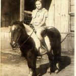 Josephine Vance Eastman on Beauty the pony taken in 1939 when she was 9 years old.
<br />Contest Entry #2 osephine Vance Eastman on Beauty the Pony