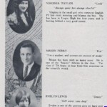 LHS 1926 Seniors p30 Virginia Taylor, Mason Perry and Evelyn Lewis LHS 1926 Seniors p30 Virginia Taylor, Mason Perry and Evelyn Lewis