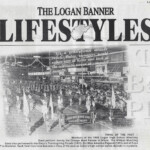 LHS 1968 Marching Band, Logan Banner clipping courtesy of Rose Marie Keathley Collins. LHS 1968 Marching Band, Logan Banner Clipping