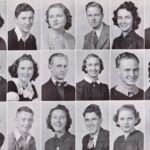 <small>1st – Essibelle Katherine Kuhn, Aubrey Johnson, Marguerite Virginia Swain, Conrad C. Carter, Jr., Eileen Coole, Emmett Burger
<br />
2nd – Icel Dalton, Flossie Tomblin, Homer Charles Fannin, Raye Goodwill, Steele, Avis Bias, Blanche Gee
<br />
3rd – Helen Emogean Trent, Donald Lawson, Alma Kathryn Thomas, Edward “Eddie” Justice, Thelma Musick, Jimmy Barber</small> LHS Class of 1939 - 16