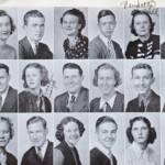 <small>
1st – Lillian Karoline Podzolski, Ralph Griffith, Ralph Griffit, Grace Edna Runyon, James Raymond Rayburn, Vendetta Lee Hall, Denny “Popeye” Looney<br />
2nd – Bernard Sammons, Kathleen George, Douglas Maynard, Sylvia Wilkes, George Black, Ruby Tomblin<br />
3rd – Mary Frances Bell, Joe Krosky, Jr. Alline Weaks, Jack Curry, Eleanor Chambers, Roy Brumfield</small> LHS Class of 1939 - 22