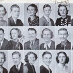 <small>
1st – Lillian Karoline Podzolski, Ralph Griffith, Ralph Griffit, Grace Edna Runyon, James Raymond Rayburn, Vendetta Lee Hall, Denny “Popeye” Looney<br />
2nd – Bernard Sammons, Kathleen George, Douglas Maynard, Sylvia Wilkes, George Black, Ruby Tomblin<br />
3rd – Mary Frances Bell, Joe Krosky, Jr. Alline Weaks, Jack Curry, Eleanor Chambers, Roy Brumfield</small> LHS Class of 1939 - 22
